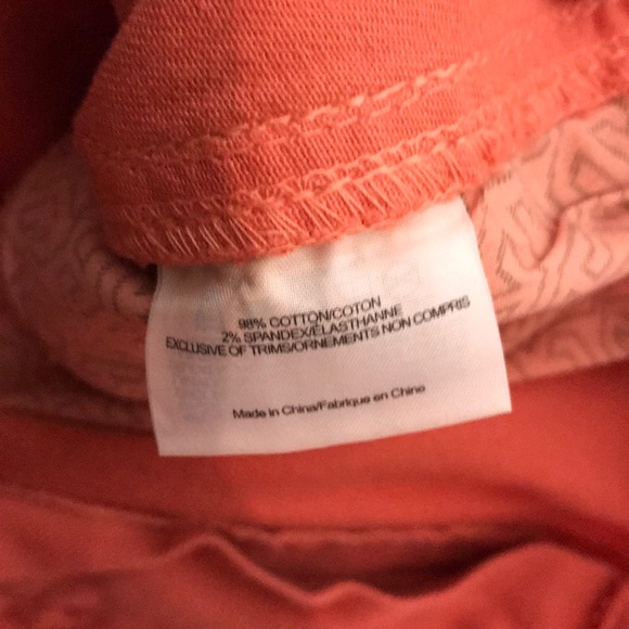 Tory Burch Orange Salmon High Rise Jeans - Picture 8 of 8